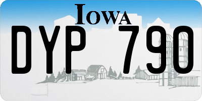 IA license plate DYP790