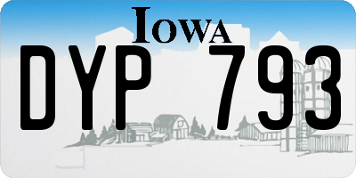 IA license plate DYP793