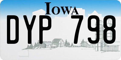 IA license plate DYP798