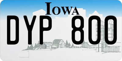 IA license plate DYP800