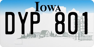 IA license plate DYP801