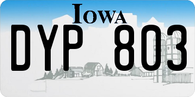 IA license plate DYP803