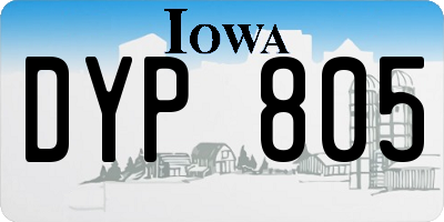 IA license plate DYP805