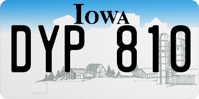IA license plate DYP810