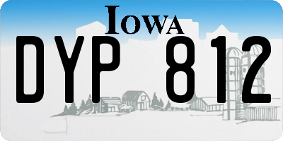 IA license plate DYP812