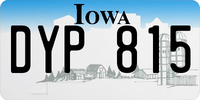 IA license plate DYP815