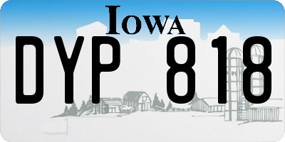 IA license plate DYP818