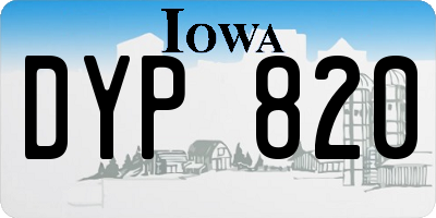 IA license plate DYP820