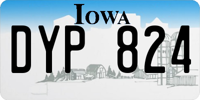 IA license plate DYP824