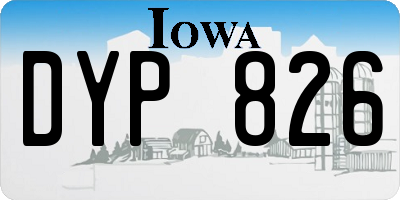 IA license plate DYP826