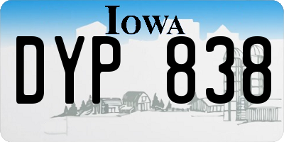 IA license plate DYP838