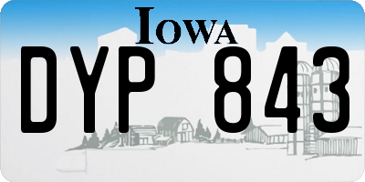 IA license plate DYP843