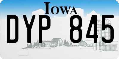 IA license plate DYP845