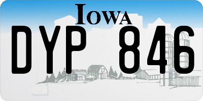 IA license plate DYP846