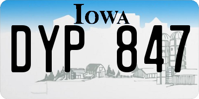 IA license plate DYP847