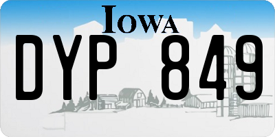 IA license plate DYP849