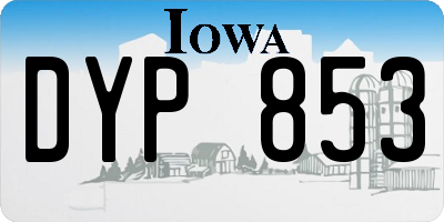 IA license plate DYP853