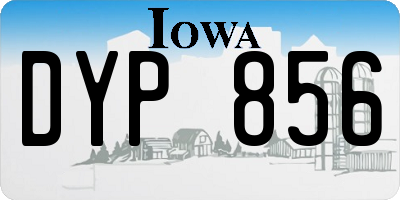 IA license plate DYP856