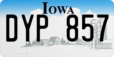 IA license plate DYP857