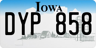 IA license plate DYP858