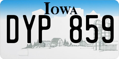 IA license plate DYP859