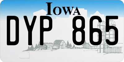 IA license plate DYP865