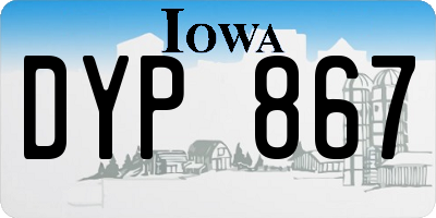IA license plate DYP867