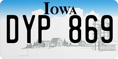 IA license plate DYP869