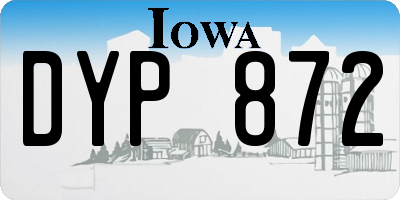 IA license plate DYP872