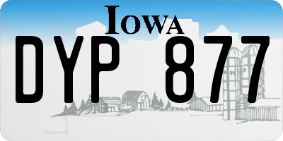 IA license plate DYP877