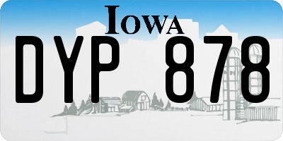 IA license plate DYP878