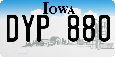 IA license plate DYP880