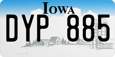 IA license plate DYP885