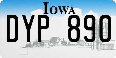 IA license plate DYP890