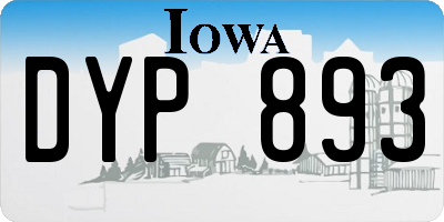 IA license plate DYP893
