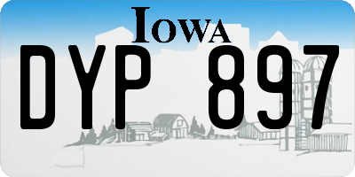 IA license plate DYP897