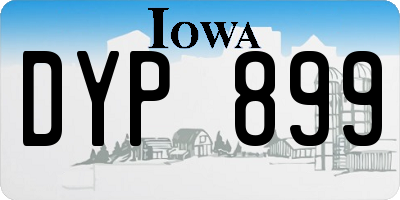 IA license plate DYP899