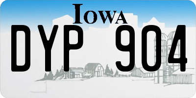 IA license plate DYP904