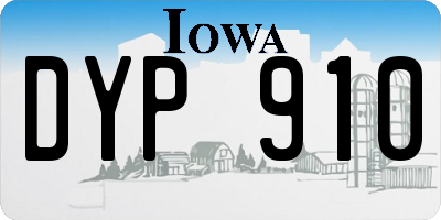 IA license plate DYP910
