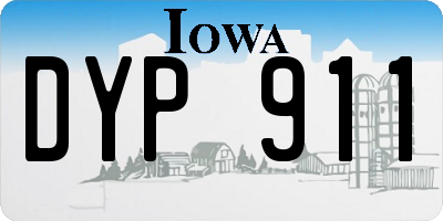 IA license plate DYP911