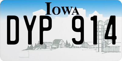 IA license plate DYP914