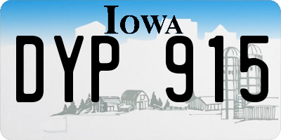 IA license plate DYP915