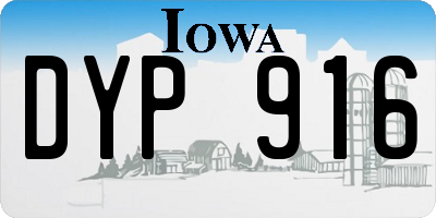 IA license plate DYP916
