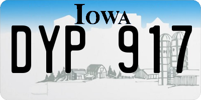 IA license plate DYP917