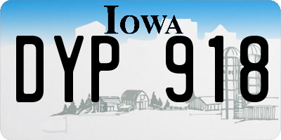 IA license plate DYP918