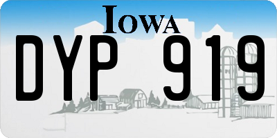 IA license plate DYP919