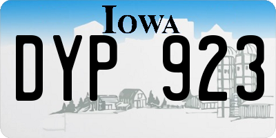IA license plate DYP923