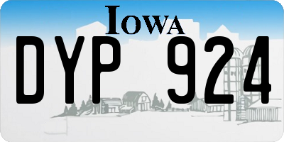 IA license plate DYP924