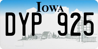 IA license plate DYP925