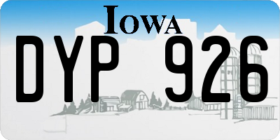 IA license plate DYP926